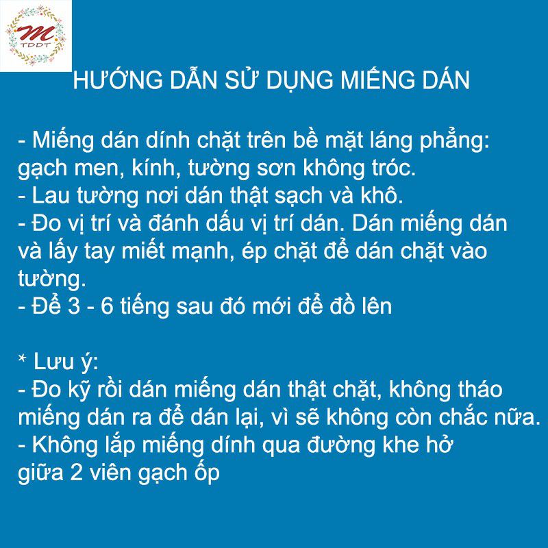 《 HCM 》Thanh treo đồ gồm 6 móc, dán tường siêu chắc chắn