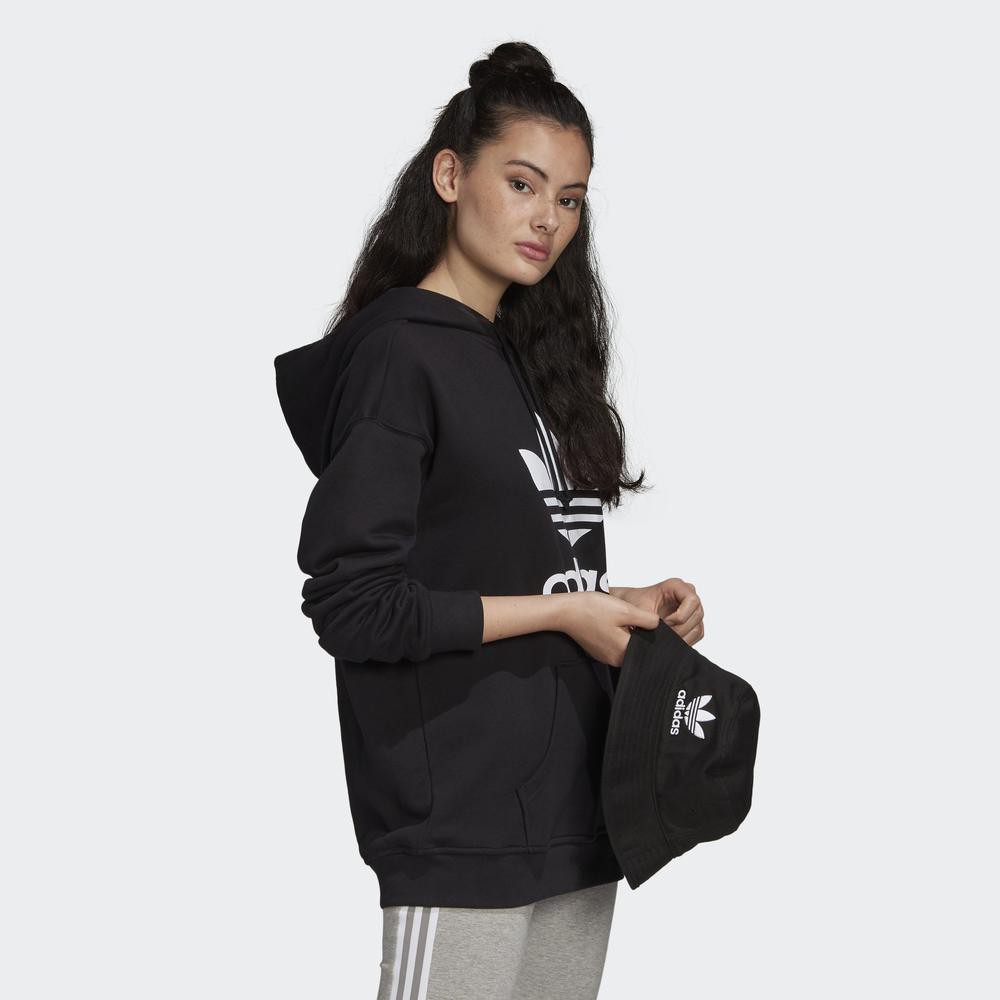 Áo Hoodie adidas ORIGINALS Nữ adidas Adicolor Trefoil Hoodie Màu đen FM3307 | BigBuy360 - bigbuy360.vn