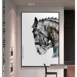 Tranh in canvas 60x90 Ngựa hiện đại