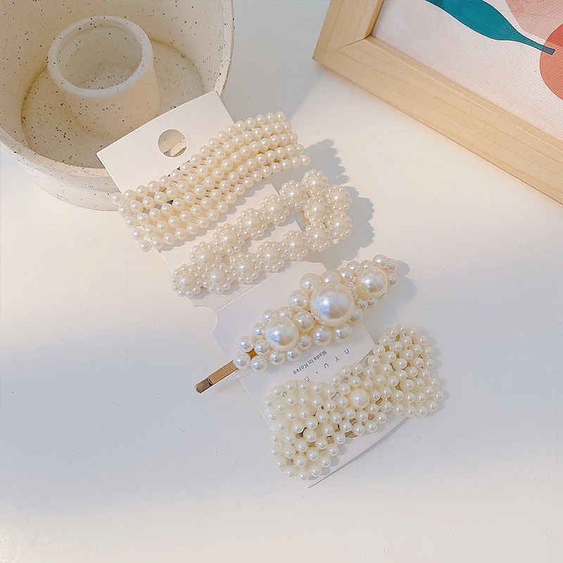 Set 4 kẹp mái phối ngọc mix chọn mẫu siêu xinh