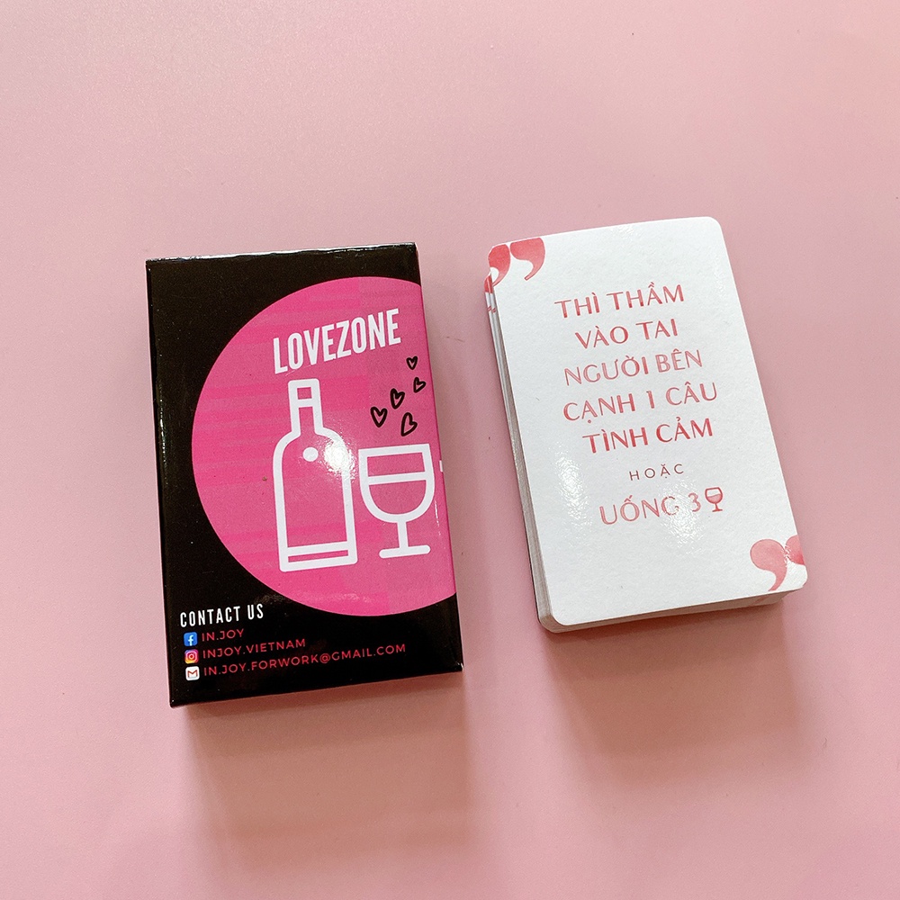 Bộ Bài Say Say Love Zone Tình Yêu Ngọt Ngào Drinking Game Không Thể Thiếu Trong Mọi Buổi Hẹn Hò Với Crush LOVEZ