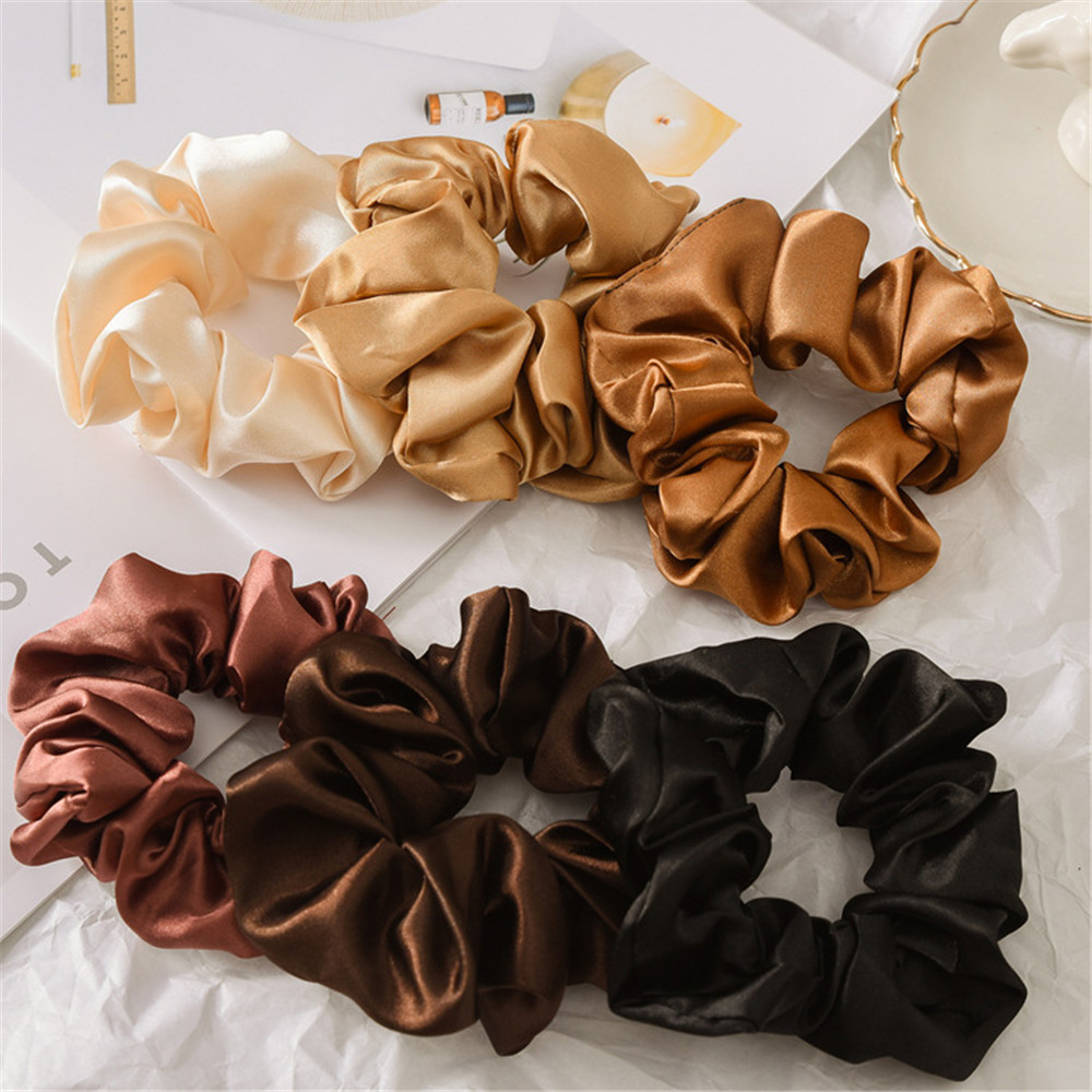 (Hàng Mới Về) Dây Buộc Tóc Lụa Satin Handmade Thời Trang Cho Nữ