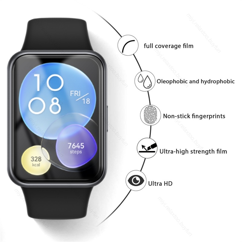 Kính Cường Lực Viền Cong 3D Bảo Vệ Màn Hình Cho Đồng Hồ Thông Minh huawei Watch fit / huawei Watch fit 2