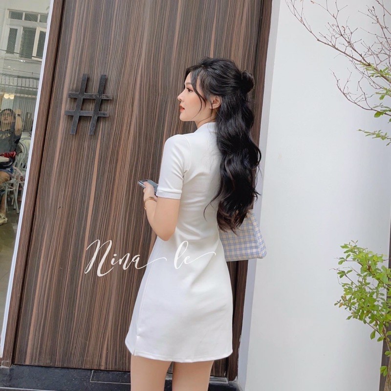 [CÓ SẴN] ĐẦM POLO GẤU TAY NGẮN