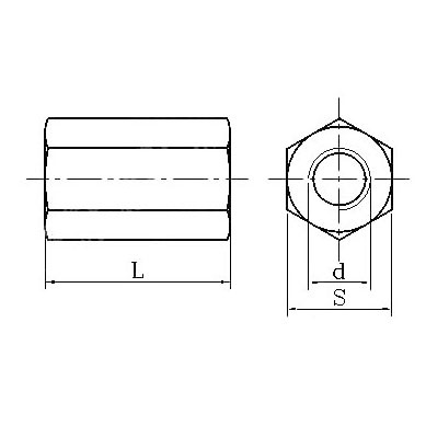 Đai Ốc Lục Giác Nối Đai Ốc Mạ Kẽm M4 / M5 / M6 / M8 / M10 ~ M20