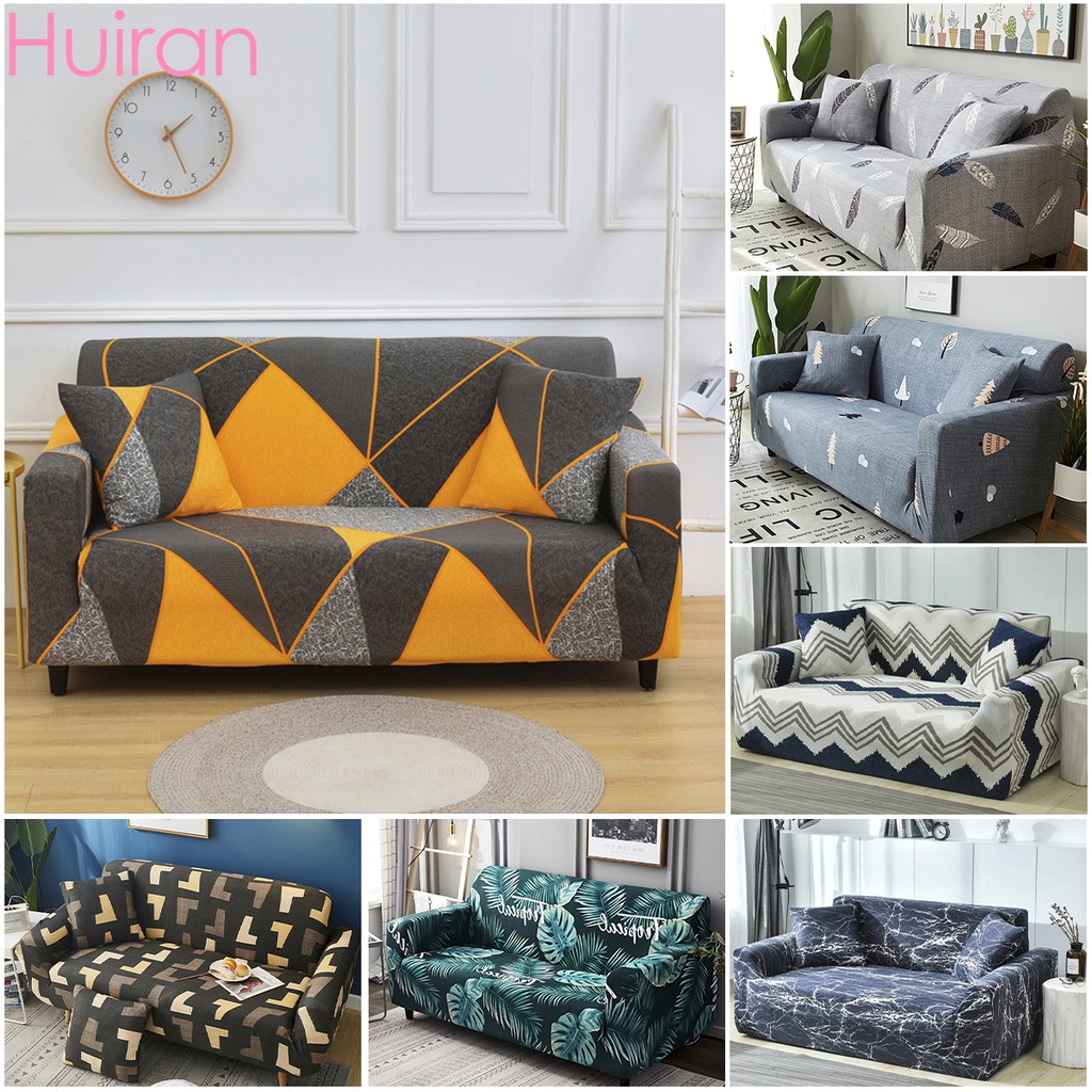 Vỏ Bọc Ghế Sofa 1 / 2 / 3 / 4 Chỗ Ngồi Bằng Cotton Co Giãn Chống Trượt Tiện Dụng