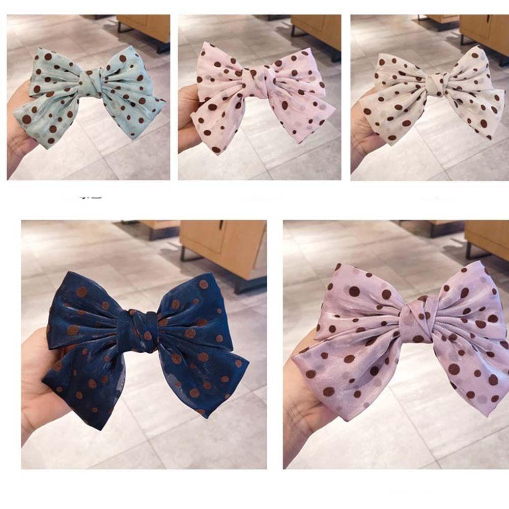 Kẹp Tóc Nơ Vải Chiffon Thời Trang Hàn Quốc Cho Nữ
