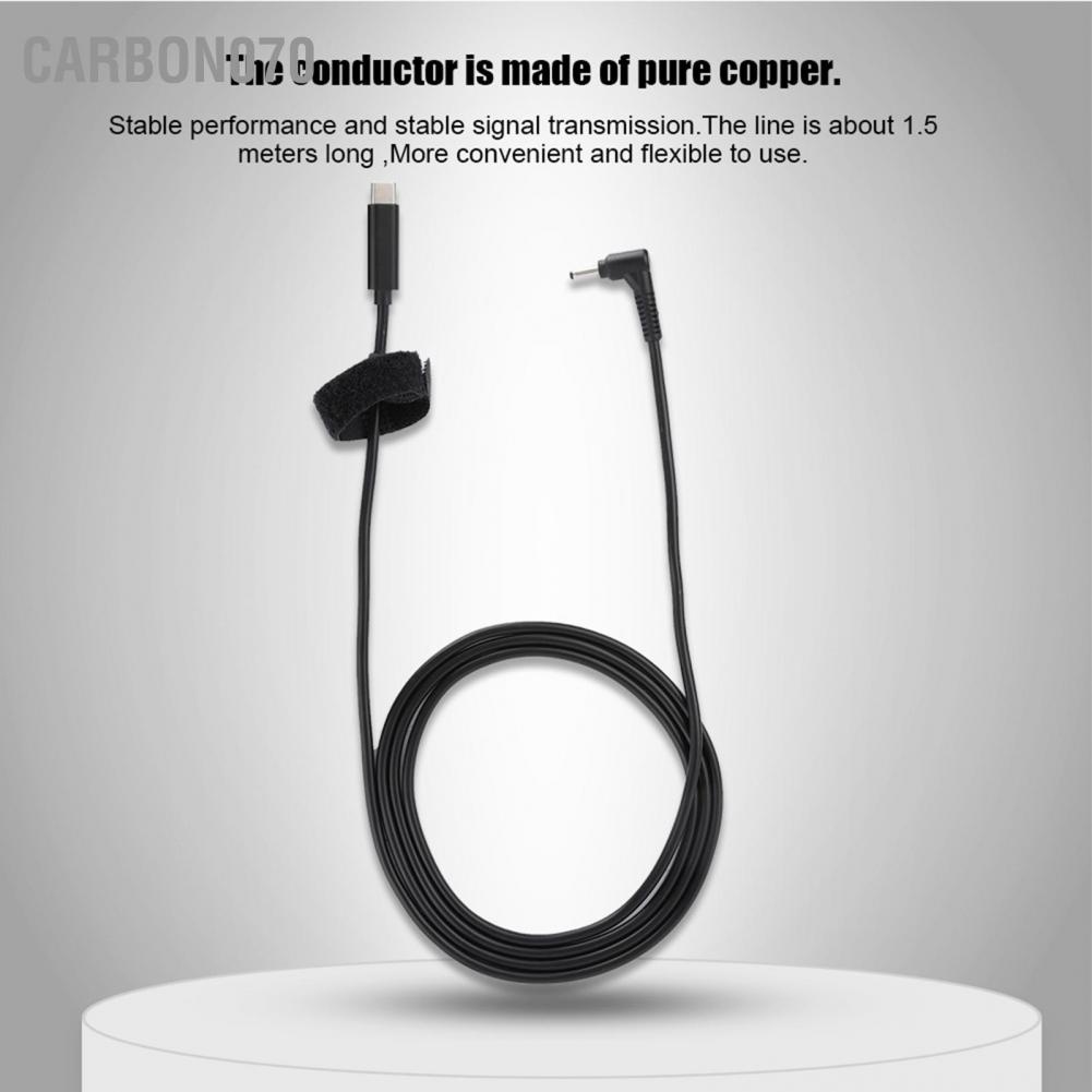 Hàng Sẵn  Dây cáp sạc TYPE ‑ C Male To DC 3.0mm X 1.0mm adapter cho laptop Acer / Samsung Ultrabook【Carbon070】