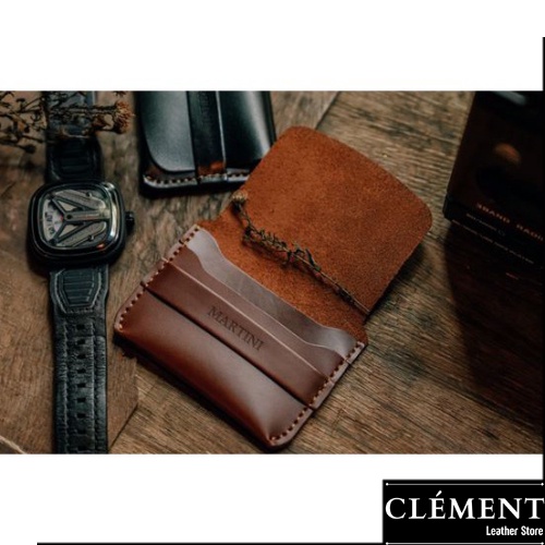 Ví namecard nữ cao cấp, bóp ví da bò thật Clément – CM012 - BH 12 tháng