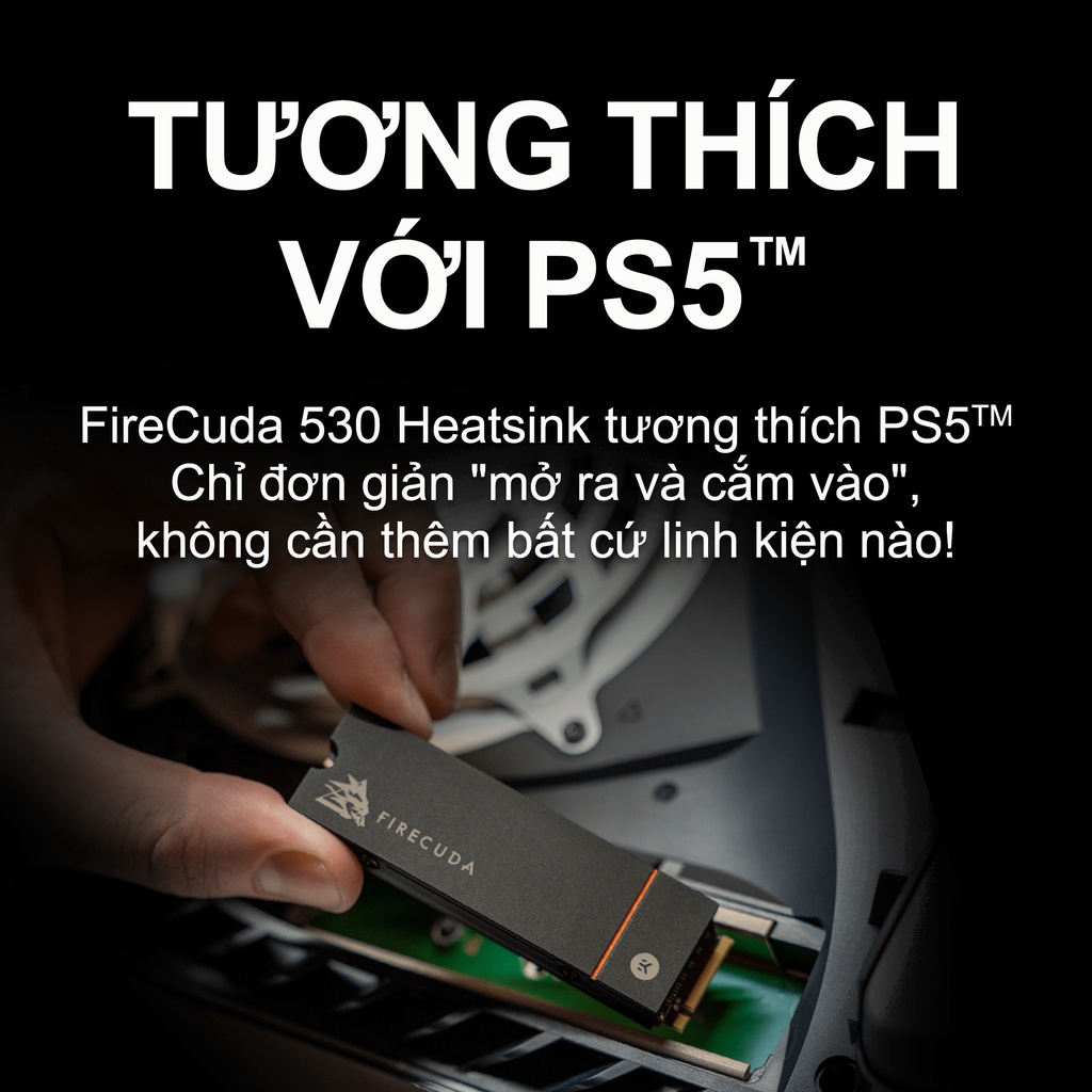 Ổ cứng gắn trong SSD Seagate Firecuda 530 1TB with Heatsink M.2 2280 + 1 Áo khoác Seagate + 1 Tấm lót chuột Seagate