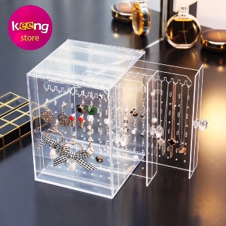 [Mica trong suốt, loại đẹp ]Tủ đựng khuyên tai - Hộp đựng trang sức