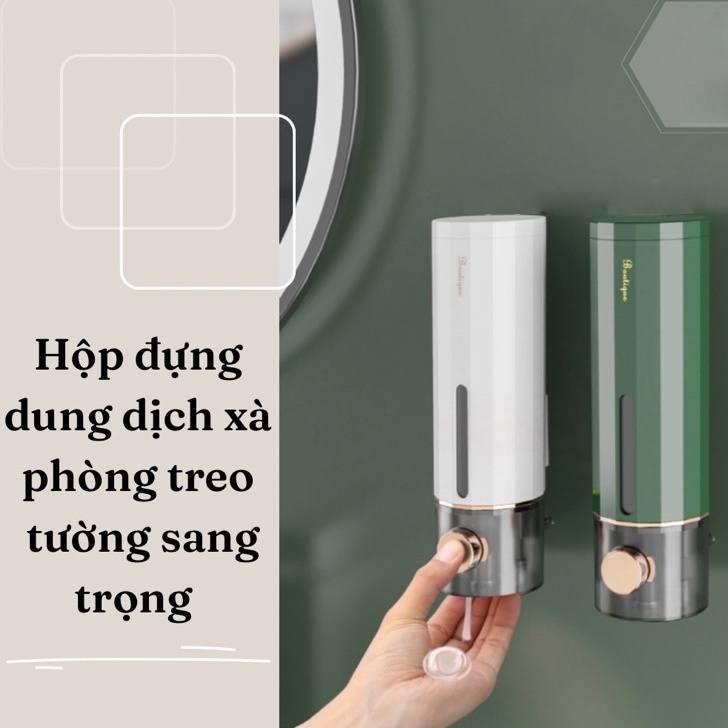 Hộp Đựng Nước Rửa Tay, Dầu Gội Đầu - Bình Đựng Sữa Tắm Đa Năng Gắn Tường 450ml Cho Phòng Tắm Nhà Vệ Sinh