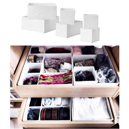 Hộp Vải Chia Ngăn SKUBB IKEA VOI VUÔNG