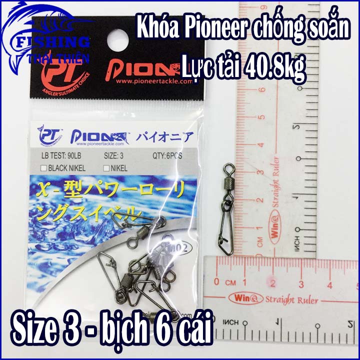 Khóa link mani câu cá Pioneer chống soắn