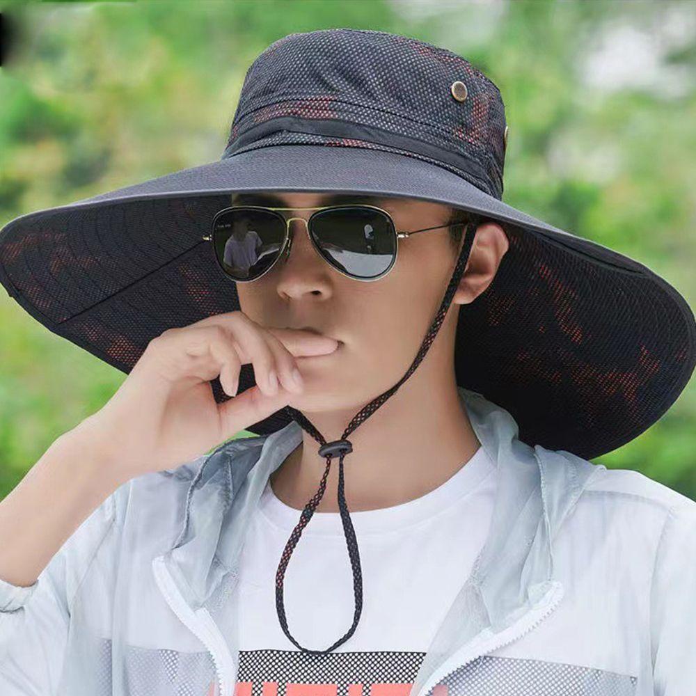 Nón Tai Bèo Chất Liệu Polyester Họa Tiết Rằn Ri Chống Tia UV Tiện Dụng Cho Các Hoạt Động Ngoài Trời Sự Bảo Vệ
