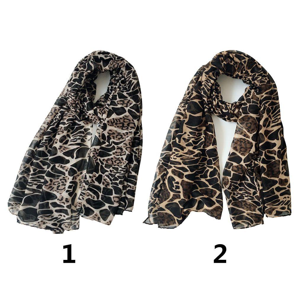 Me Khăn Choàng Voan In Họa Tiết Da Báo Nóng Bỏng Hajib