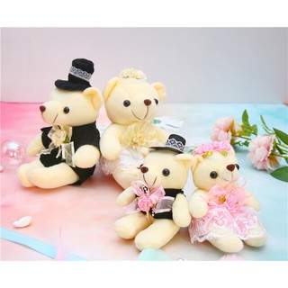 Gấu bông cặp Cô dâu - Chú rể nhỏ 15 cm