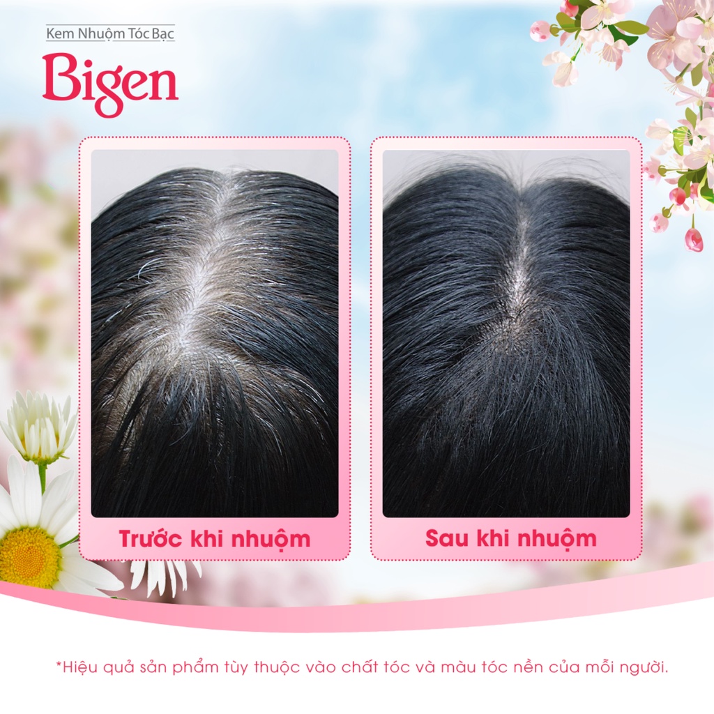 Thuốc nhuộm tóc thảo dược Bigen Nhật Bản nhuộm tóc phủ bạc lên màu chuẩn bền màu