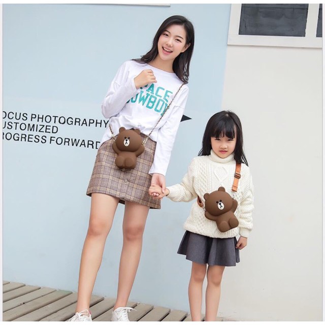 Túi đeo chéo gấu Brown siêu xinh hottrend