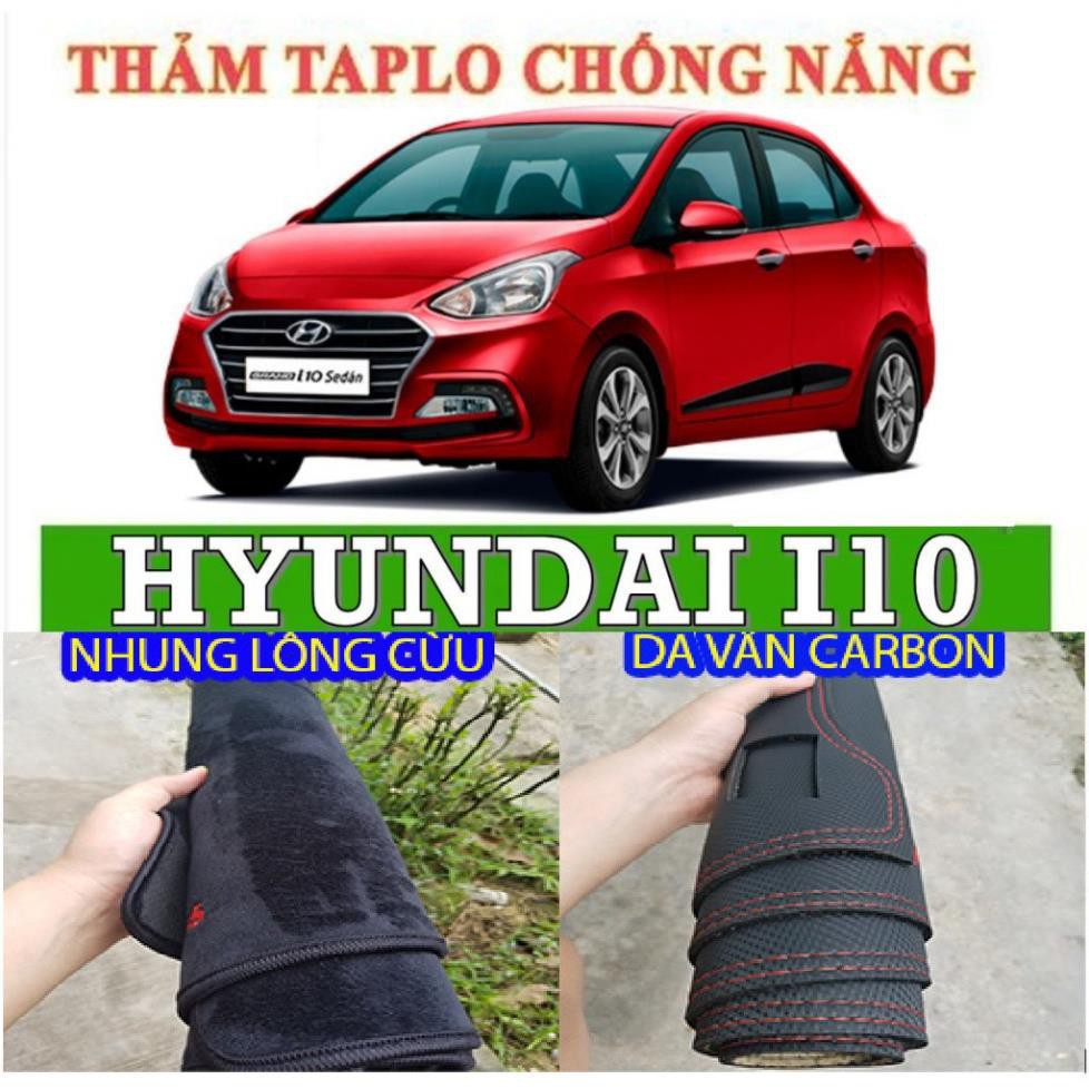 CAO CẤP- THẢM TAPLO HYUNDAI i10 (2004-2011)-(2012-2021) DA VÂN CARBON-NHUNG LÔNG CỪU