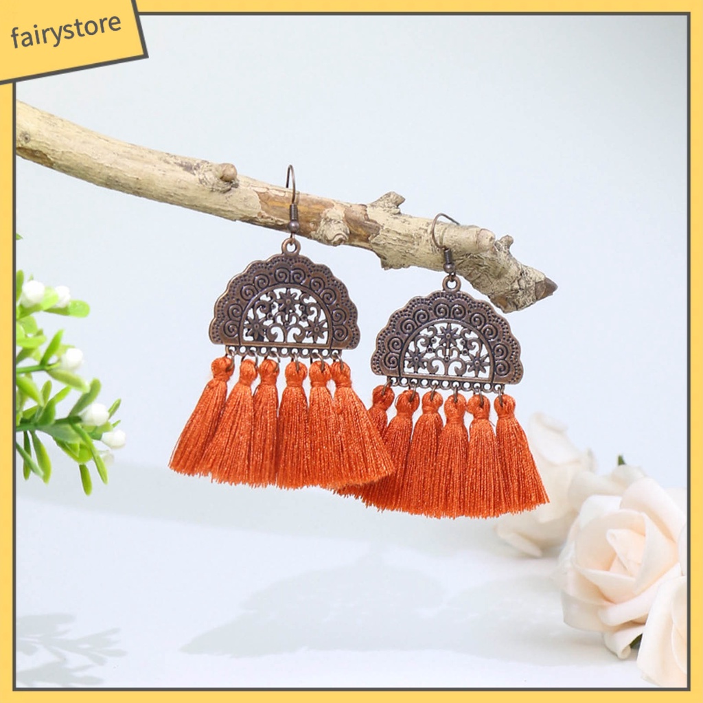 Khuyên tai nữ trang dáng dài tạo hình độc đáo thời trang