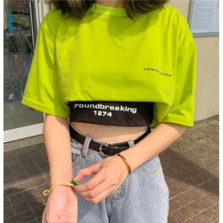 ÁO THUN NỮ💕SET ÁO CROPTOP 1974 HÀN QUỐC