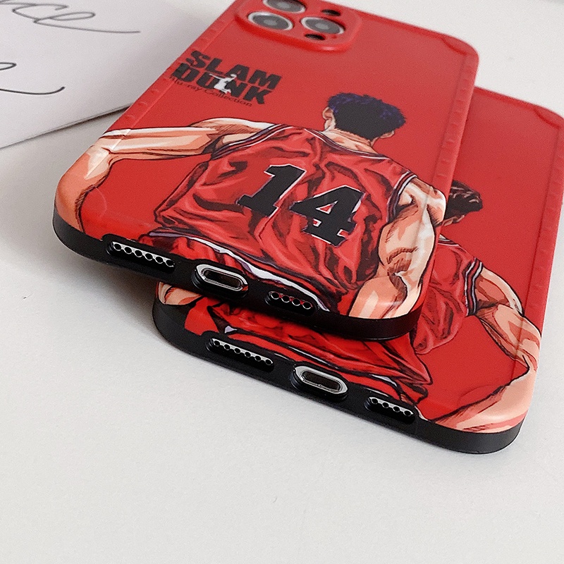 Ốp điện thoại mềm nhám in hình SLAM DUNK NO.7/14 thích hợp cho iPhone 13 12 Pro Max X Xs Max XR 11 Pro Max 14 Pro Max