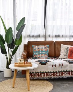 Thảm phủ sofa phong cách Bắc Âu
