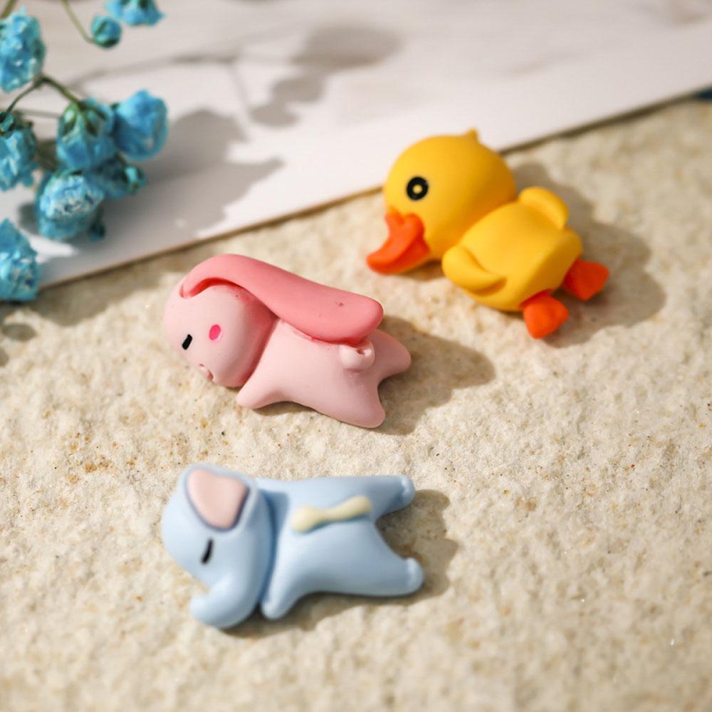 Túi 10 Phụ Kiện Trang Trí Móng Tay 3D Hình Gấu / Thỏ Đang Ngủ Dễ Thương