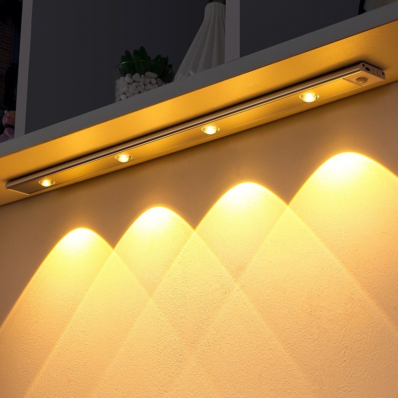 Đèn LED Không Dây Siêu Mỏng Cảm Biến Chuyển Động Có Thể Sạc Lại Bằng Cổng USB Gắn Tủ Quần Áo / Phòng Ngủ / Tủ Quần Áo
