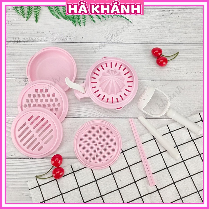Bộ chế biến ăn dặm kiểu Nhật cho bé 9 dụng cụ