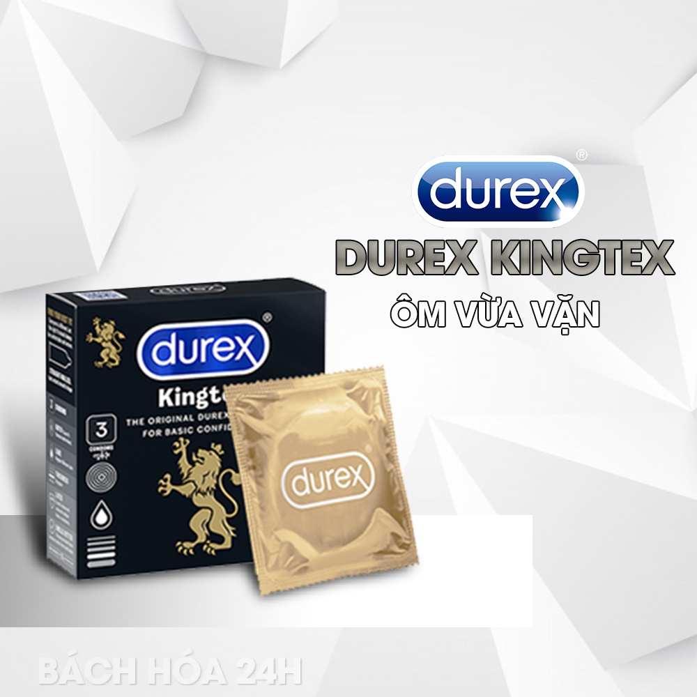 [Combo 3 Hộp] Bao Cao Su Durex Pleasuremax - Kingtex - Invisible, Kéo Dài Thời Gian, Ngăn Xuất Tinh Sớm