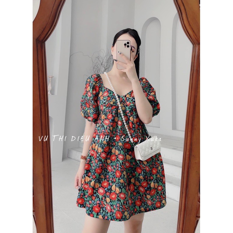 Váy Hoa Babydoll Siêu Xinh, Đầm Hoa Dáng Xoè Có Ảnh Thật Kèm Video