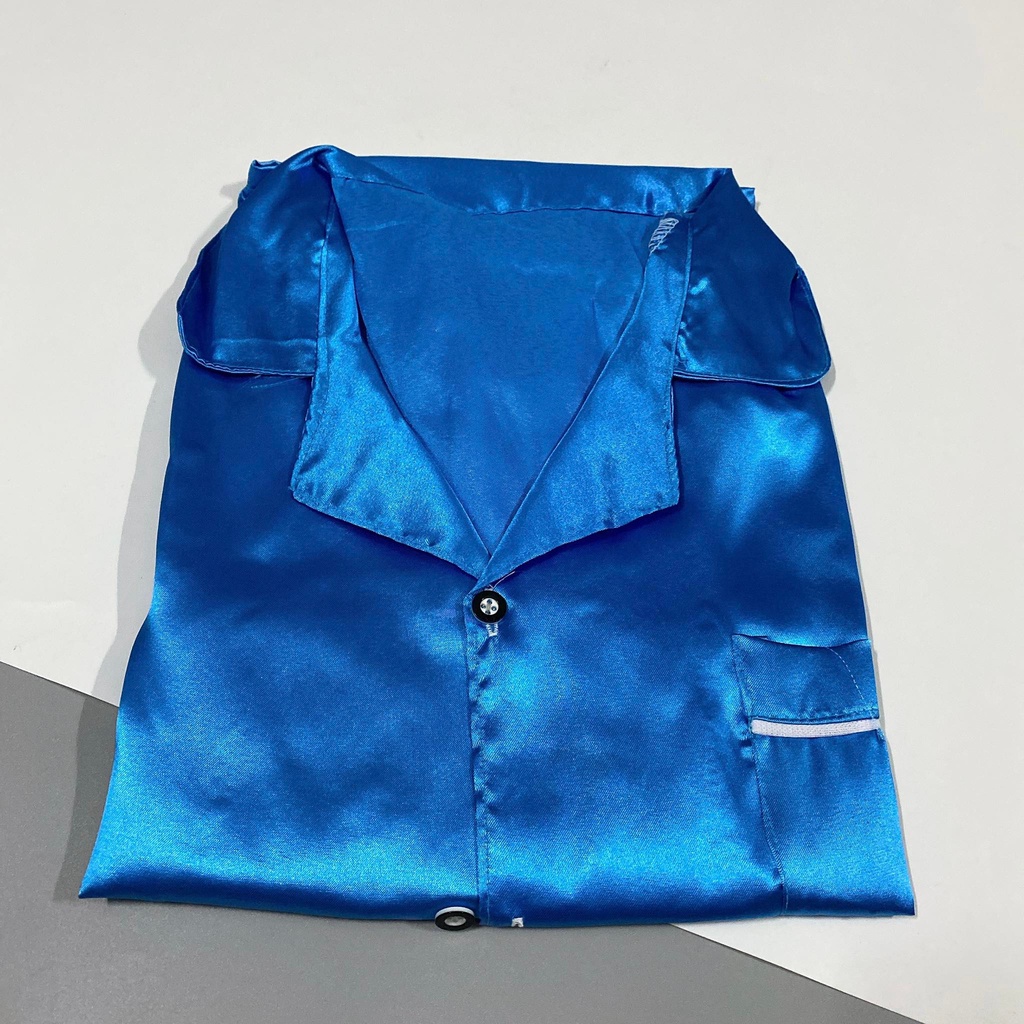 Bộ Pijama đùi lụa phi bóng freesize&lt;60kg