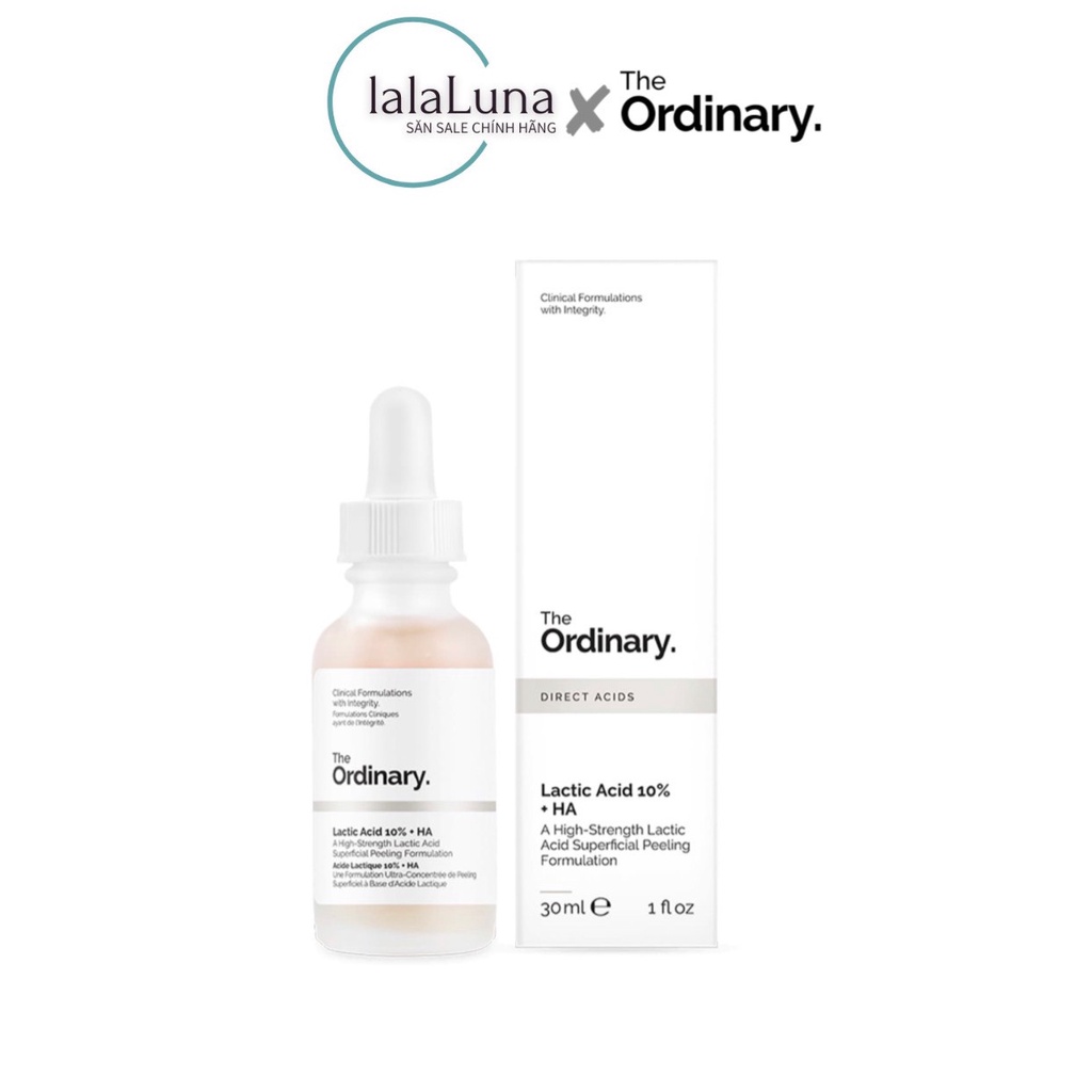 Serum tẩy da chết hoá học - Lactic Acid 5% + HA và Latic Acid 10% + HA – The Ordinary.