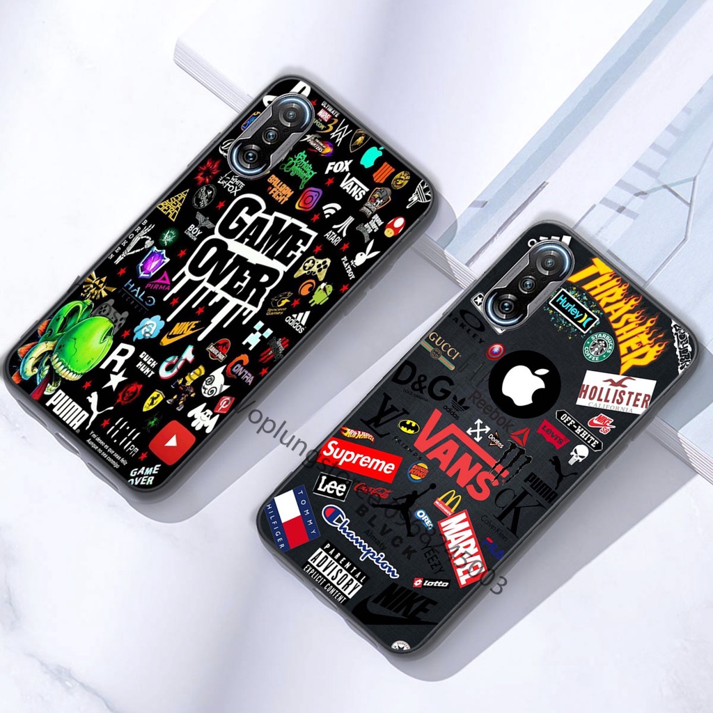 Ốp lưng Xiaomi Redmi K40/K40 Pro/Gaming/Mi 11X in hình thương hiệu thời trang đa sắc cá tính.