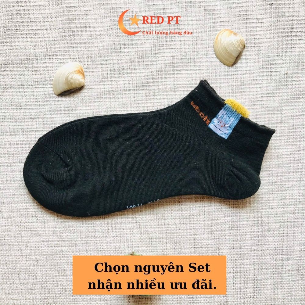 Vớ nữ cổ ngắn, tất nữ xinh hình tai thỏ, set vớ nữ 5 màu