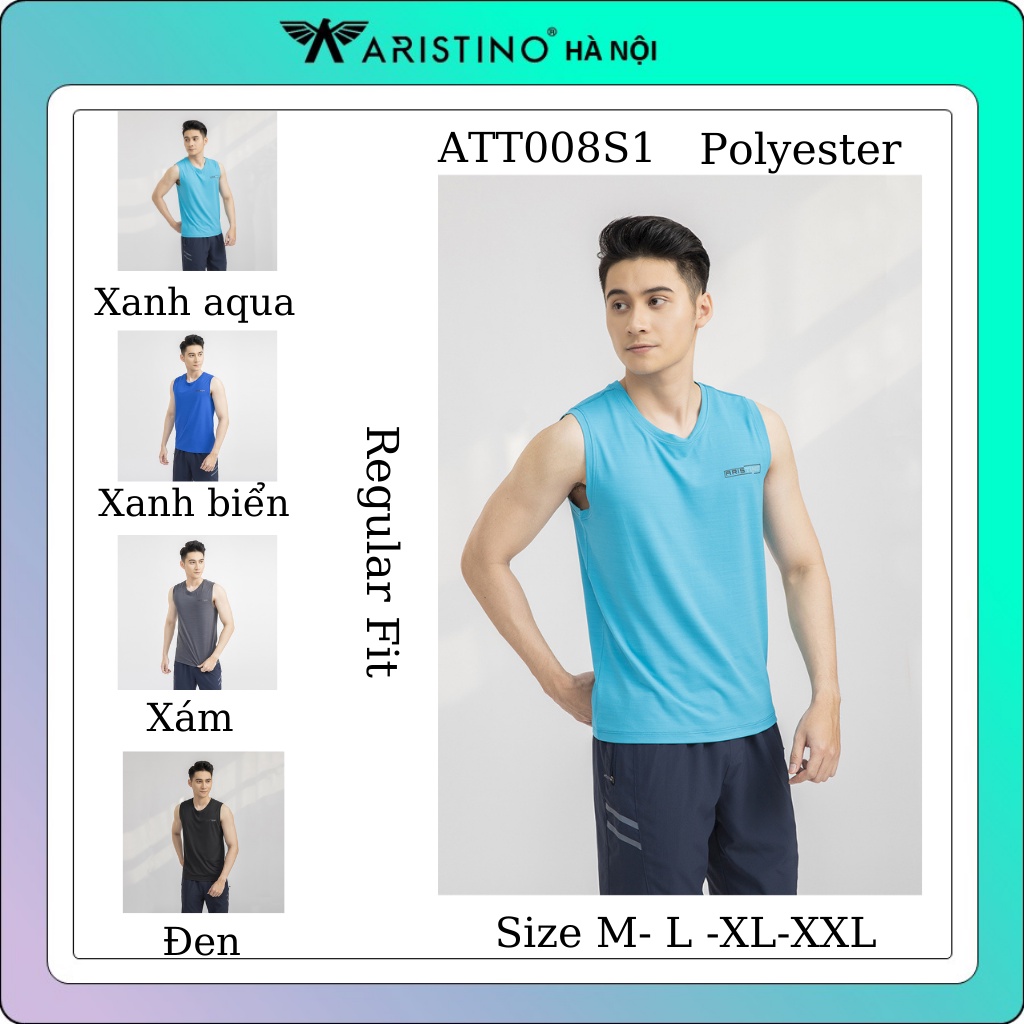 Áo tank top, ba lỗ thể thao nam ARISTINO reguler att008s1