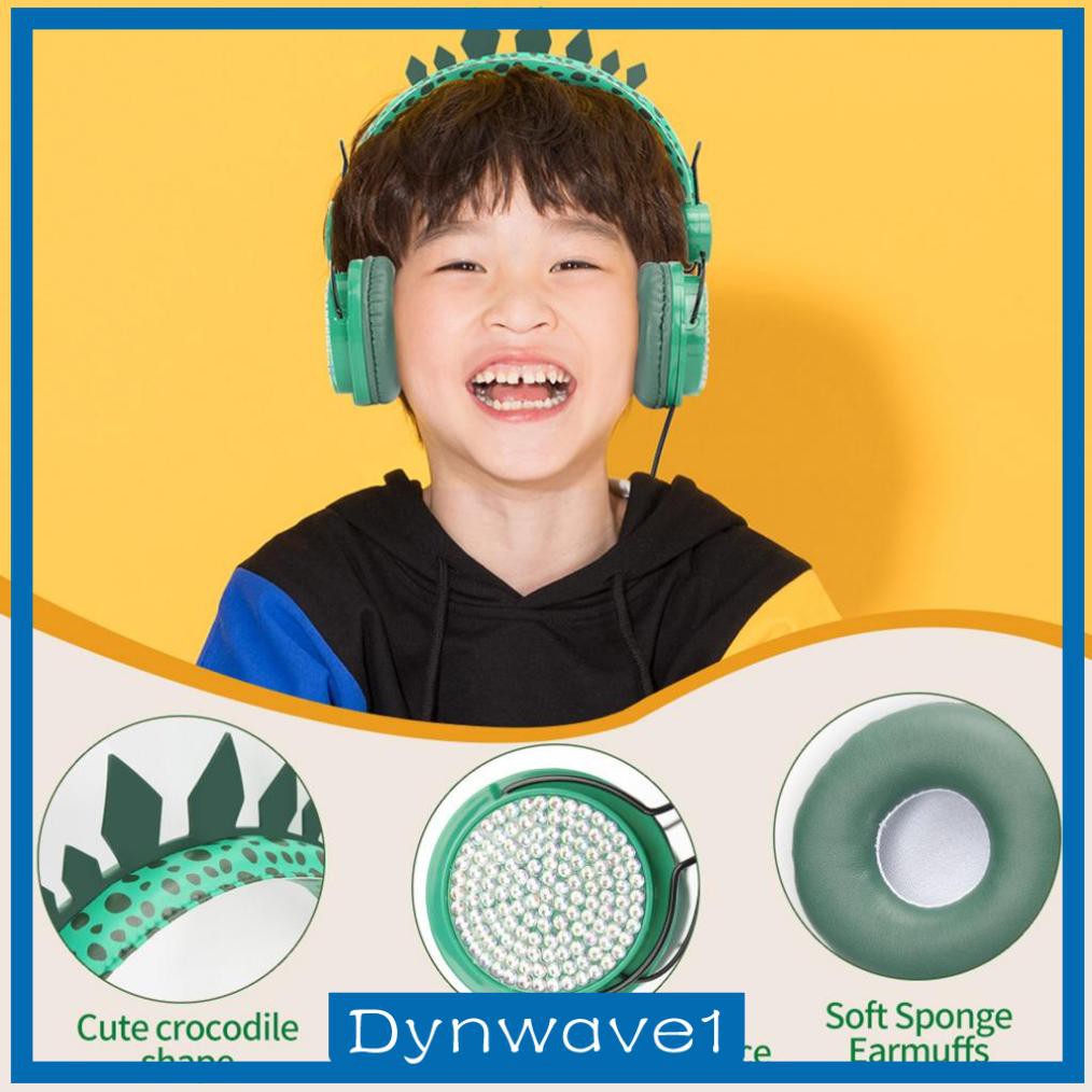 Tai Nghe Chụp Tai Có Dây Hình Khủng Long Dễ Thương Cho Bé Trai Dynwave1