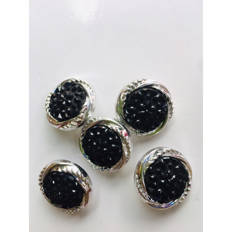 5 nút áo vét 2.6cm si trắng