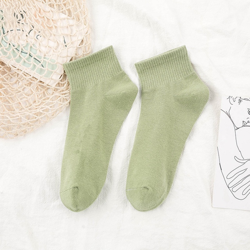 Vớ Cotton Màu Trơn Thoáng Khí Thời Trang Cho Nữ HSU