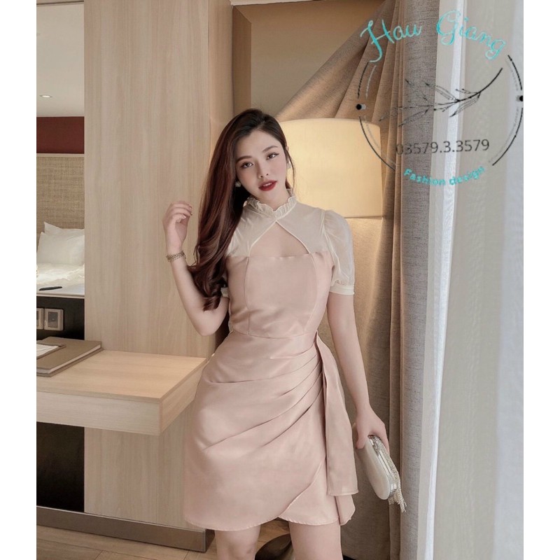 VÁY KIỂU HỞ CỔ HÀNG ĐẸP