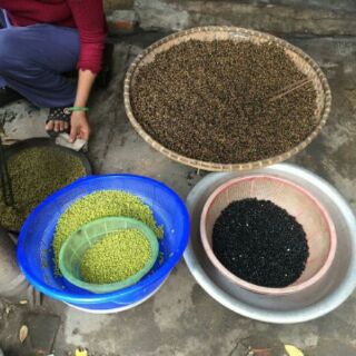 bột gạo lứt mè đen rang