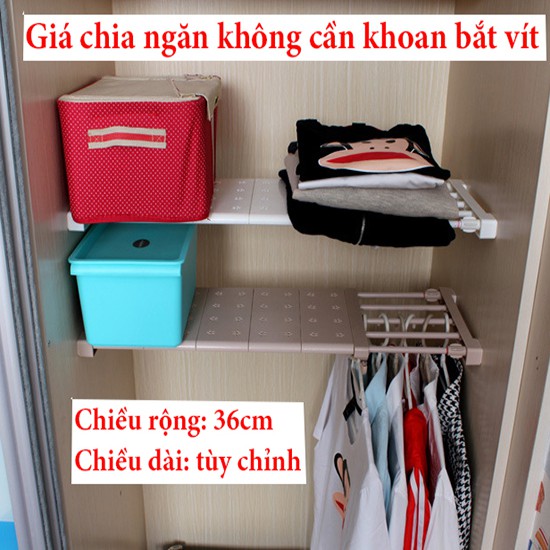 Kệ đa năng chia ngăn không cần khoan bắt vít