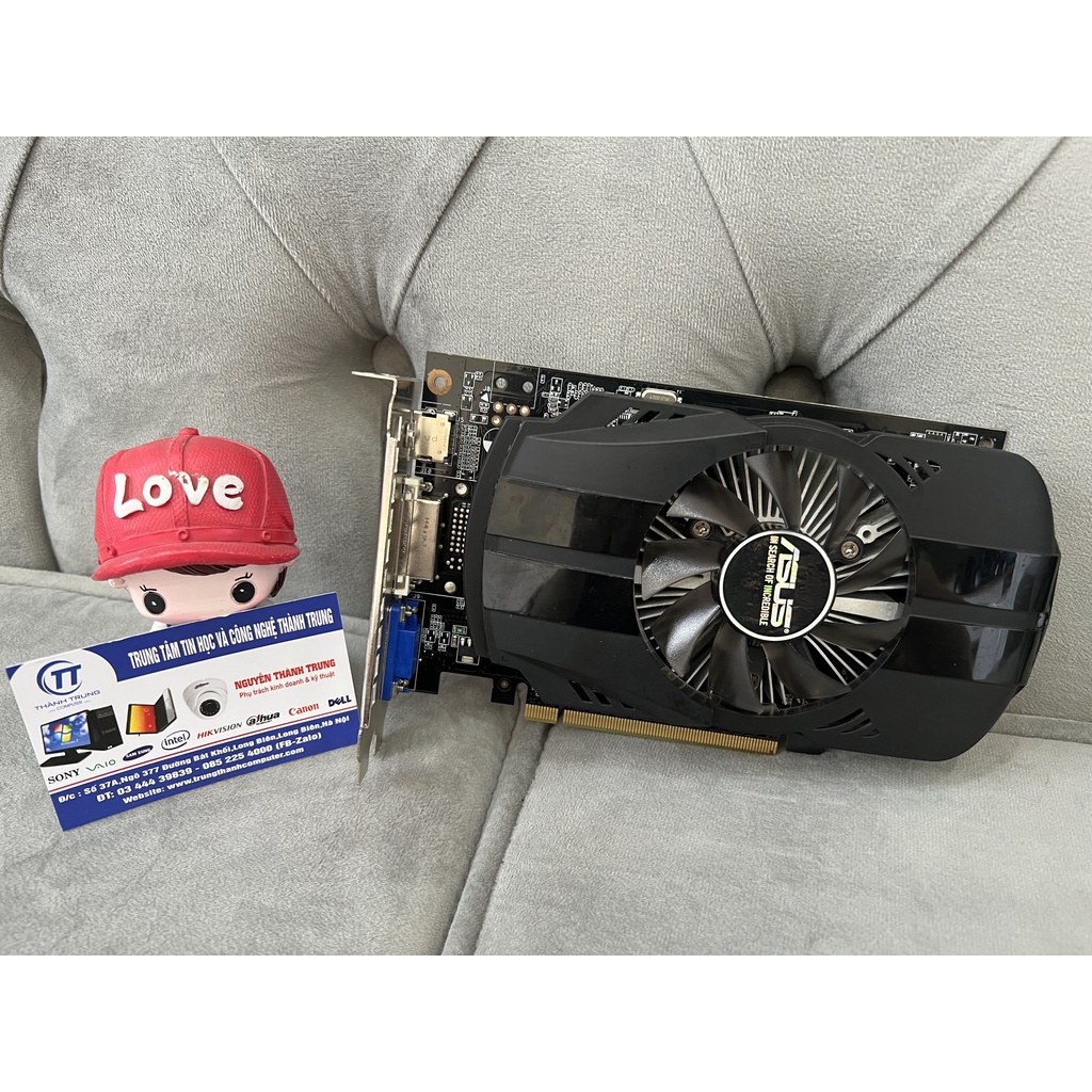 Card màn hình Asus GTX 750Ti 2G DDR5 Cũ 1 Fan - Không nguồn phụ Chơi Liên Minh,PUBG,FIFA4,....mượt