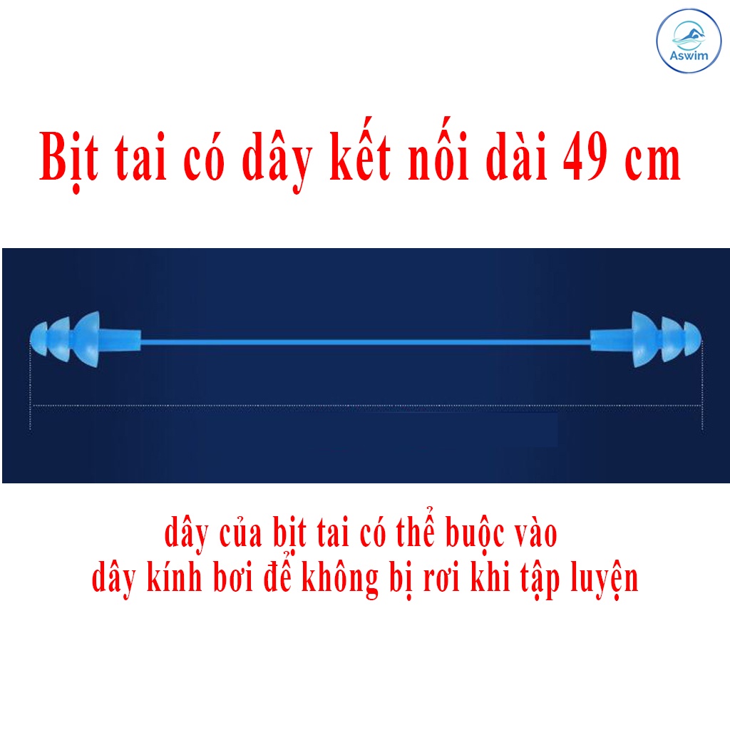 Bịt tai kẹp mũi, mềm mại, bảo vệ tai - mũi, có dây kết nối tránh rơi khi tập luyện