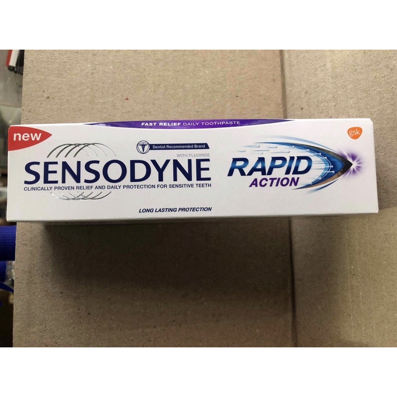 Kem đánh răng Sensodyne rapid action 100g giúp giảm ê buốt, ngừa sâu răng (Thái Lan)