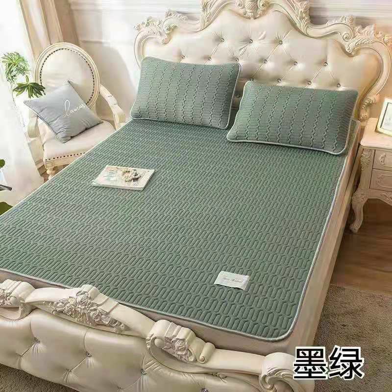 Chiếu Điều Hòa mùa hè Cao Su Non 3D/vải lụa mát mẻ -HÀNG LOẠI 1 ( TẶNG 2 VỎ GỐI )