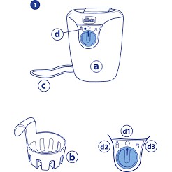 Máy hâm sữa/thức ăn CHICCO 2in1 cơ 7388 hàng chính hãng bảo hành 1 năm