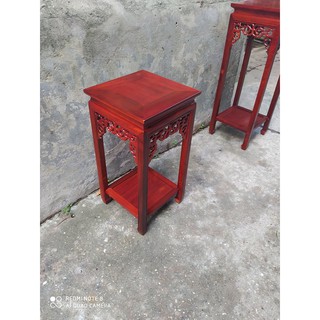Đôn vuông gỗ gụ (cao 50 đến 80cm, mặt 30x30 cm)